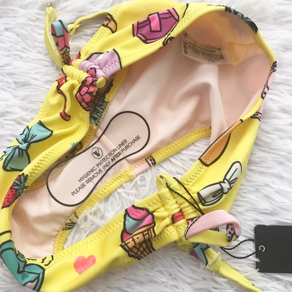 Wildfox Emoji Ruched Sides Bikini Bottoms NWT ✨ - Picture 3 of 6